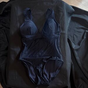 Tommy Hilfiger Navy One-Piece Swimsuit